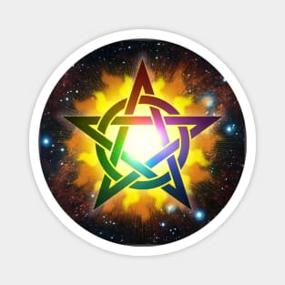 Rainbow Pentagram Magnet